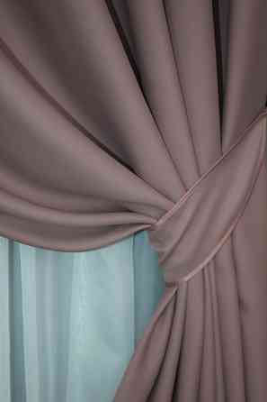 Комплект штор на люверсах VR-Textil Bagema Rvs № 1245ш Пудровий 150х250 см 2 шт (37-0018) Київ