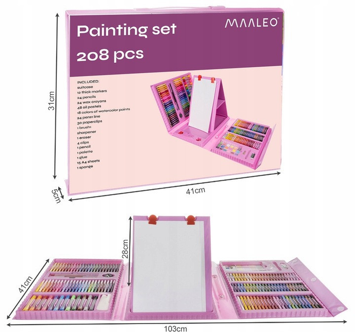 Детский Набор для рисования 208 предметов в чемодане Maaleo (17239) Нововолынск - изображение 7
