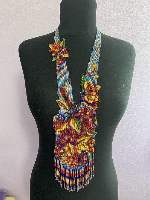 Гердан «Гілка осені» з бісеру Коломыя - изображение 1