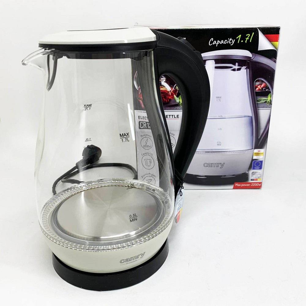 Хороший электрочайник для дома Camry CR 1251 1.7л 2000Вт, Электрочайник с контролем уровня воды TL-32 Львов - изображение 7