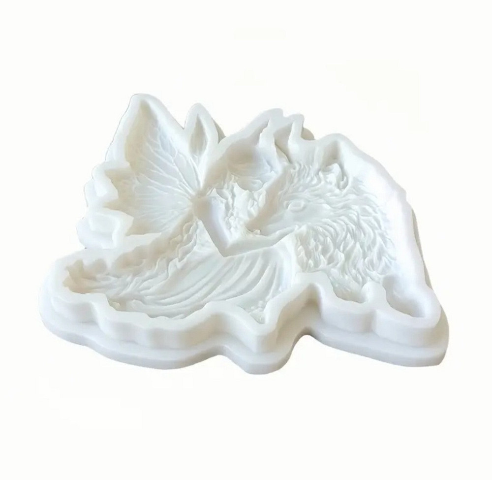 Силиконовая форма Волк 10 на 9 см серый Киев - изображение 3