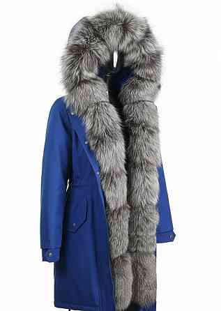 Парка жіноча з хутром чорнобурки Електрик 95 см 60 Харків