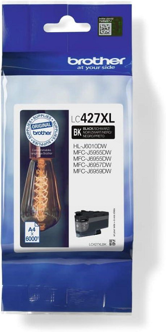 Картридж Brother LC-427XLBK черный XL оригинальный для MFC-J5955DW MFC-J6955DW HL-J6010DW 6000 страниц Киев - изображение 1