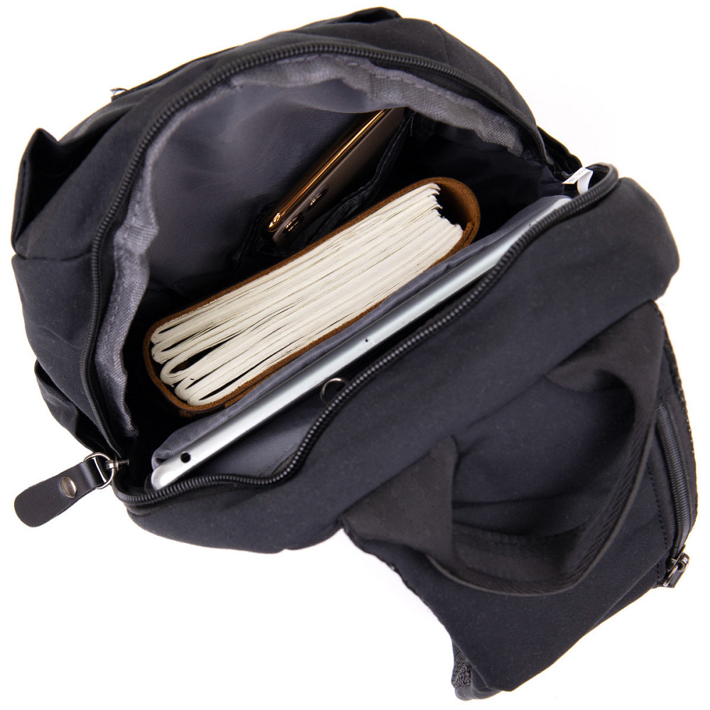 Сумка через плечо нейлон Vintage 20632 Черная Киев - изображение 9