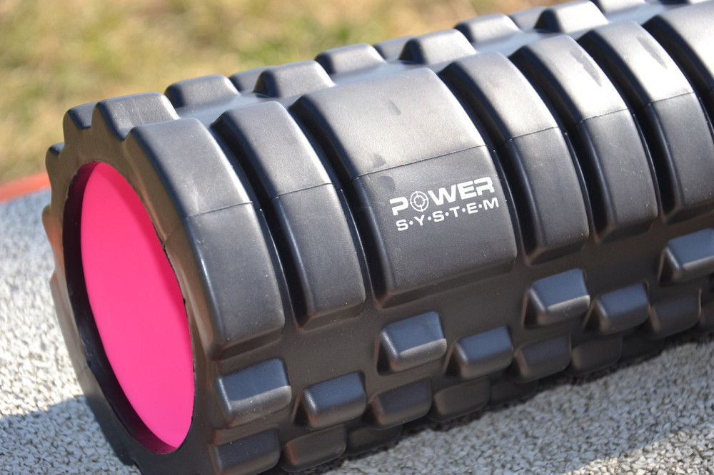 Масажний ролик (роллер) Power System PS-4050 Fitness Foam Roller Black/Pink (33x15см.) Каменское - изображение 7