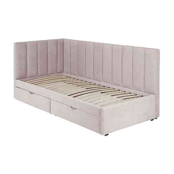 Кровать Frida Sanam NewDesign Simple Standart с боковой стенкой с выдвижными нишами для белья 90x200 светло-розовый Киев