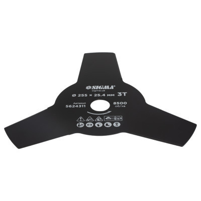 Нож для триммера Sigma 255x25.4мм, 3Т (5624311) Винница - изображение 3