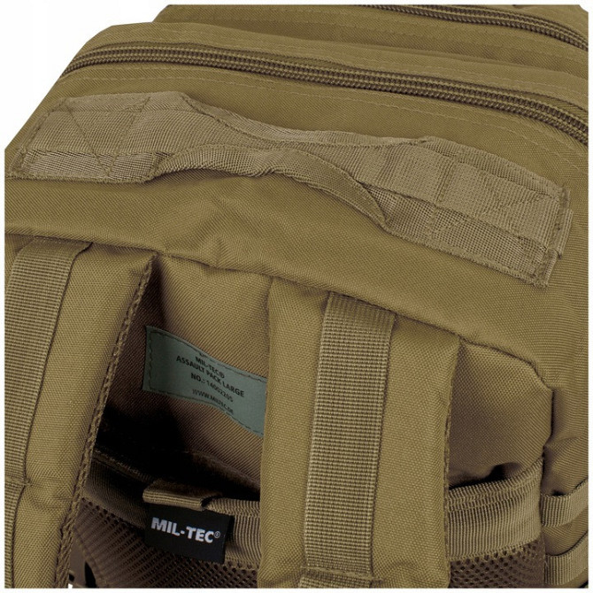 Тактичний Рюкзак 36 літрів із системою Molle 25 мм Mil-Tec від Sturm "Assault Large" (14002205) Coyo Нововолинськ - фото 9