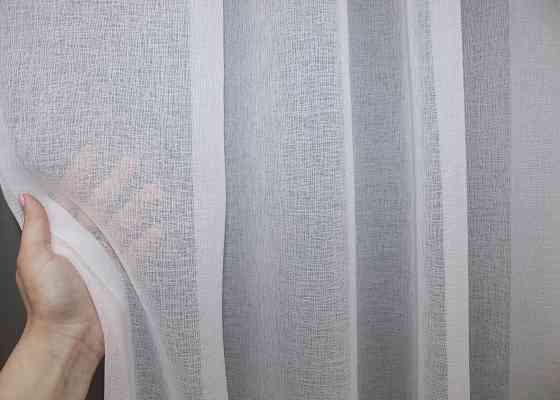 Кухонная арка VR-Textil № 000к микро-лен с макраме белый 270х150 см (51-202) Киев