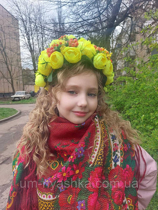 Ободок обруч з квітами "Піони великий жовтий" Кривий Ріг - фото 3