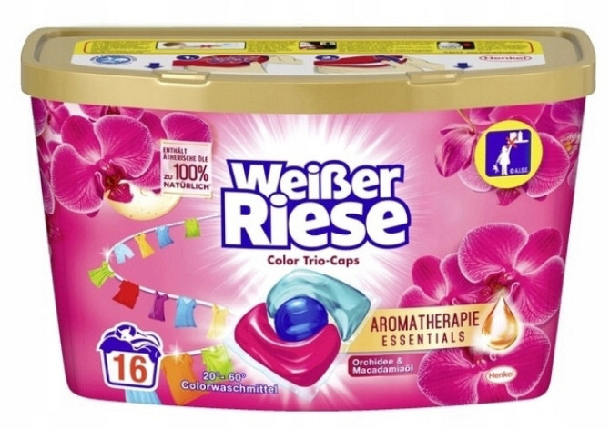 КАПСУЛЫ ДЛЯ СТИРКИ WEIBER RIESE 16 ШТ. 3В1 ЦВЕТ Львов - изображение 1