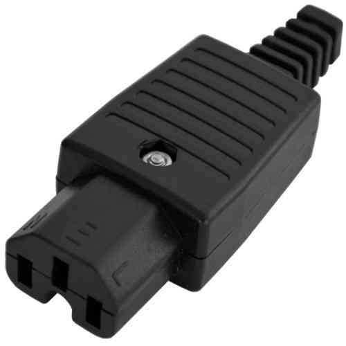 Гнездо сетевое 3pin, под шнур, медь, корпус пластик Полтава