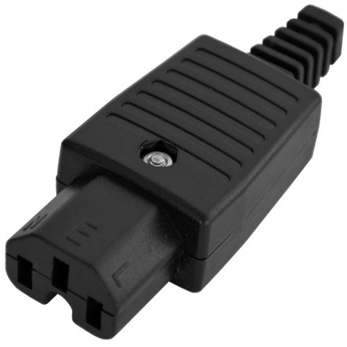 Гніздо мережеве 3pin, під шнур, мідь, корпус пластик Полтава - фото 1