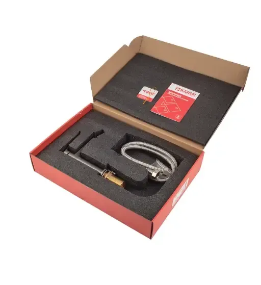 Змішувач для біде Koer KB-20028-07 латунний графітовий колір (KR5304) Чернівці - фото 8