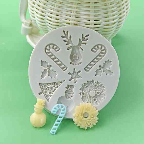 Молд новогодний универсальный 82 мм серый Киев