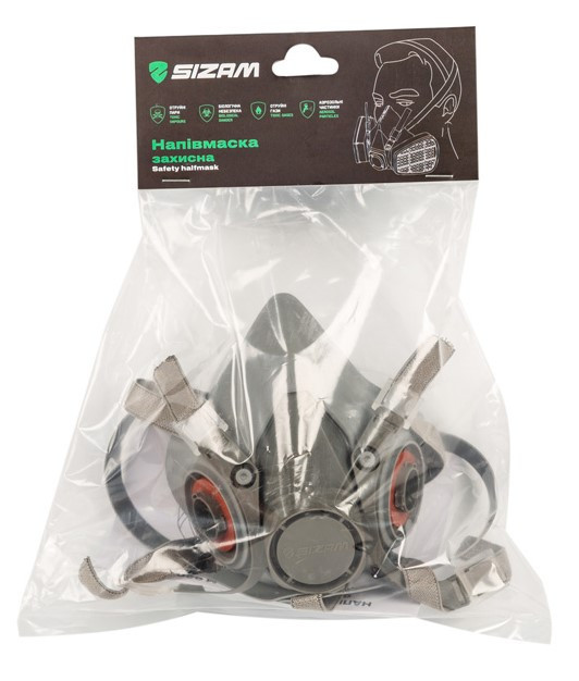 Респіратор напівмаска з кріпленням у 4-х точках Sizam Promask M 6200 Рівне - фото 5