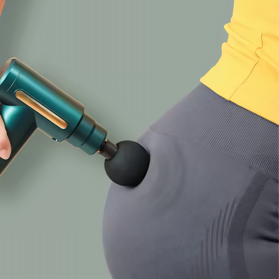 Портативний перкусійний масажер (масажний пістолет) для тіла з вбудованим штучним інтелектом - зелений Київ