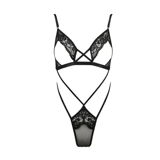 Боді монокіні з відкритими грудьми Passion DIABOLINA BODY L/XL, black Львів
