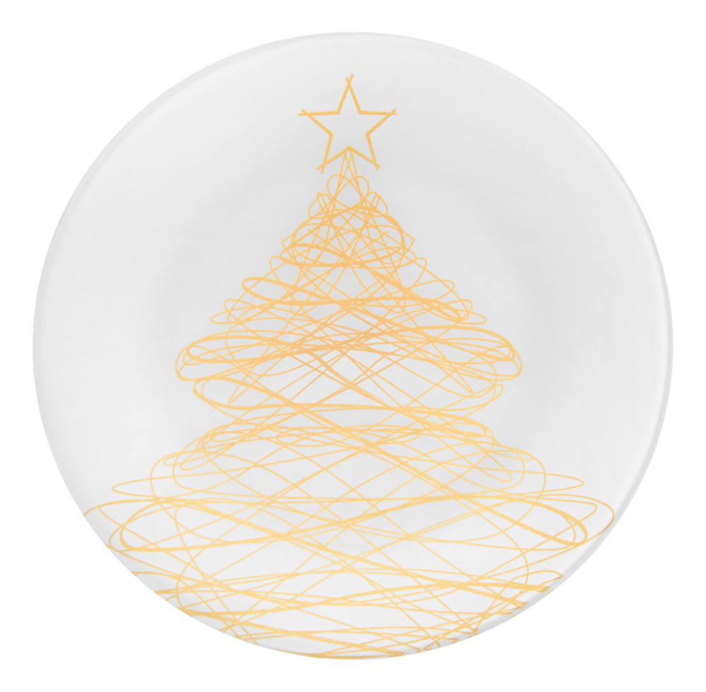 Тарелка Viva NY Tree Gold, 25 см (7109508) Киев - изображение 1