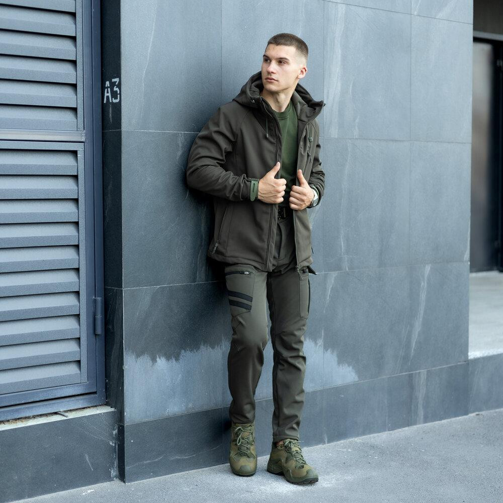 Куртка мужская демисезонная с капюшоном хаки Pobedov Matrix Киев - изображение 5