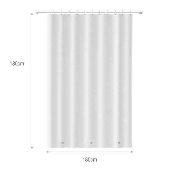 Шторка для ванны из полиэстера водонепроницаемая Bathlux 180x180 см с кольцами, занавеска для ванной комнаты Каменец-Подольский