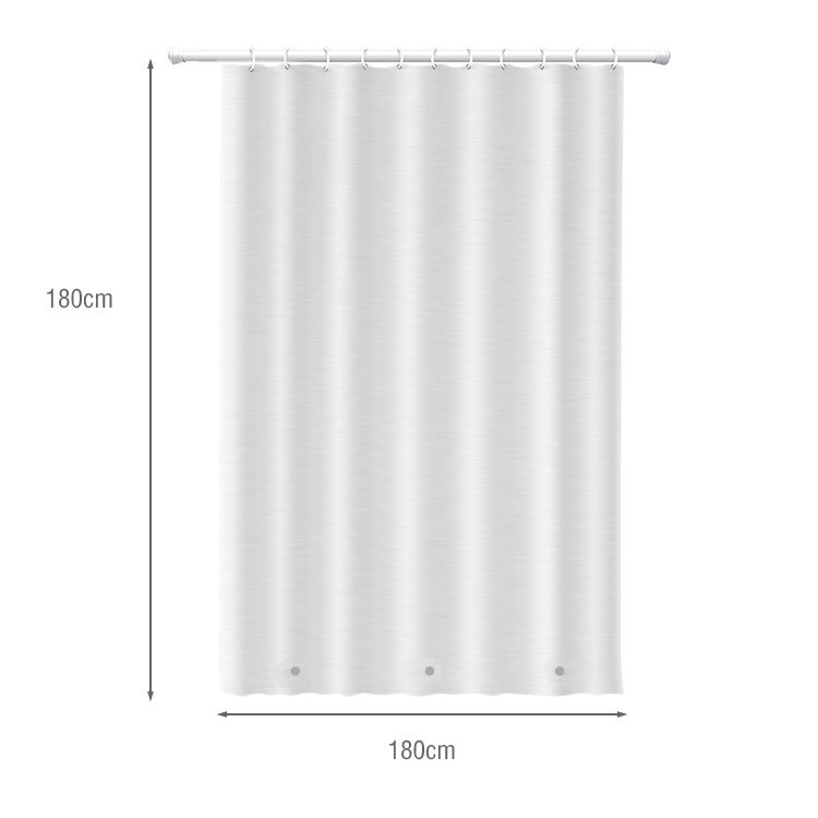 Шторка для ванны из полиэстера водонепроницаемая Bathlux 180x180 см с кольцами, занавеска для ванной комнаты Каменец-Подольский - изображение 2