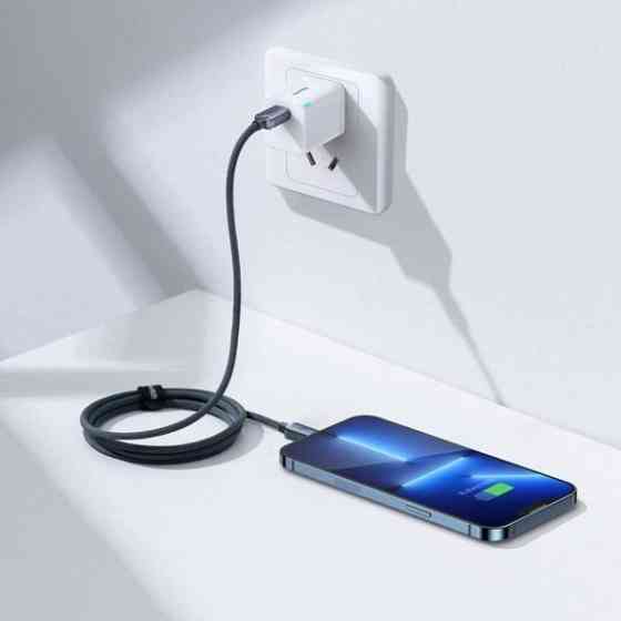 Кабель Baseus Crystal Shine PD 20W USB-C to Lightning CAJY000201 (Сірий, 2м) Николаев