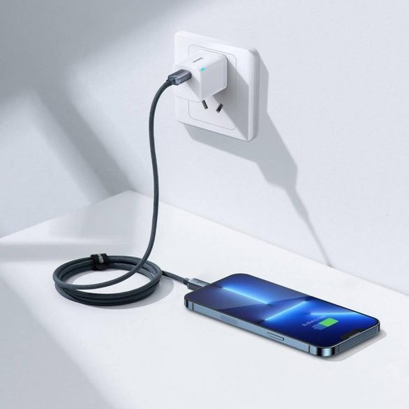Кабель Baseus Crystal Shine PD 20W USB-C to Lightning CAJY000201 (Сірий, 2м) Николаев - изображение 3