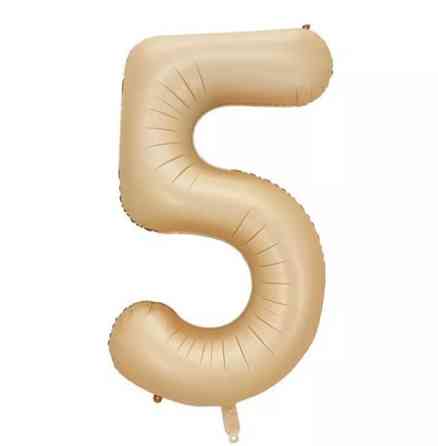 Шарик цифра 5 фольгированная 32 дюйма карамельный Киев