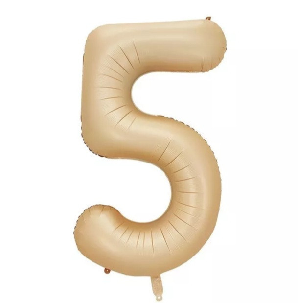 Шарик цифра 5 фольгированная 32 дюйма карамельный Киев - изображение 1