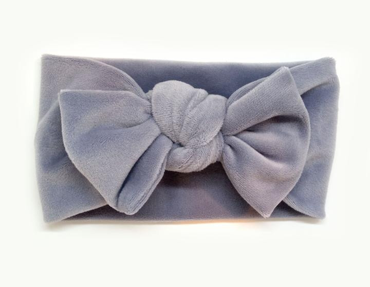 Пов'язка для дівчинки з бантом сіра Київ - фото 1