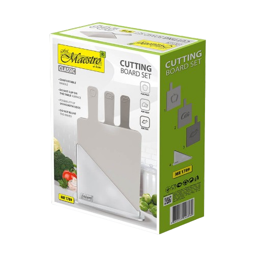 Набір дошок кухонних (3 дошки + підставка) пластик MR-1789 Maestro Житомир - изображение 2