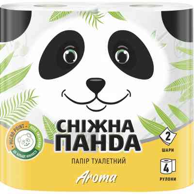 Туалетний папір Сніжна Панда Aroma 2 шари 4 рулони (4823019007695) Вінниця