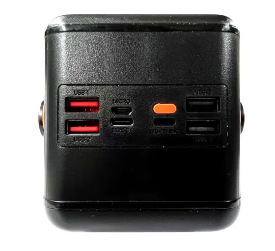 Зовнішній акумулятор (power bank) 80000мАг 8Вт Solar для зарядки пристроїв, з сонячною батареєю Київ