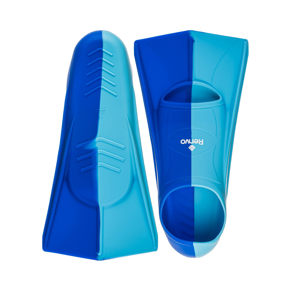 Короткі ласти для тренування в басейні Renvo Frio із закритою п'ятою Синій Блакитний 27-29 (SF100-46 27-29) Киев - изображение 4