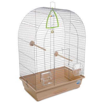 Клітка для птахів Природа "Арка" 44x65x28 см хром/бежева (4823082414949) Вінниця - фото 1