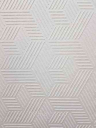 Обои под покраску виниловые на флизелине  Sintra Paint by 1.06x25 м полосы фигуры ромбы белые 541159 Киев