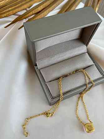 Підвіска Помелато позолота 18 К/ланцюжок із рожевим кристалом Одеса