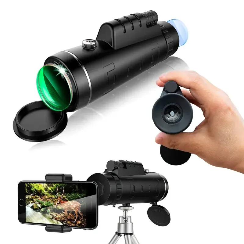 Монокуляр UN-3012 40x60 з просвітленою оптикою, захистом від запотівання та зручним ременем Одеса - фото 2