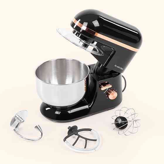 Кухонний комбайн Bella Elegance 2000 Вт/2,7 к.с./5.2 літра Неіржавка сталь Без BPA Чорний (Німеччина, Рівне