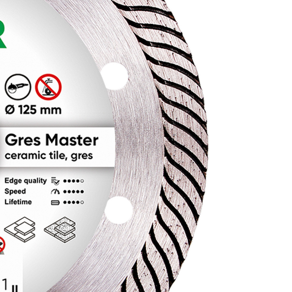 Диск алмазний відрізний Distar 7D 1A1R 125 Gres Master 1A1R 125x1,4/1,0x10x22,23 мм кераміка, керамограніт (11115160010) Київ - фото 2