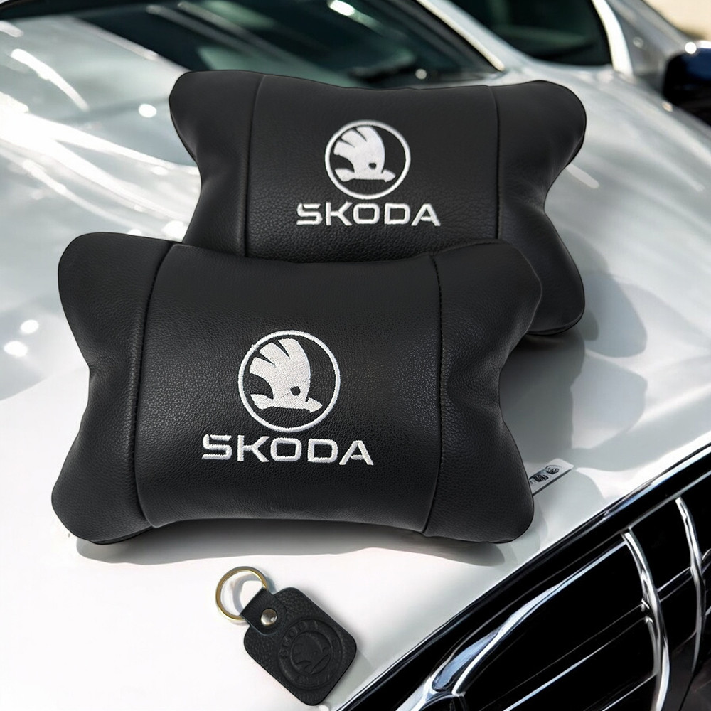 Подушка з логотипом бренду Skoda Шкода, Універсальна подушка на підголівник авто, Автоподушка подарунок QV-36 Львів - фото 15