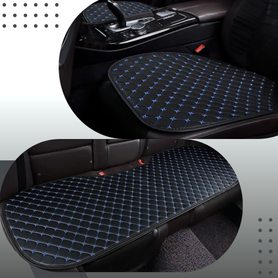 Комплект чехлы в автомобиль на переднее и заднее сиденье универсальные,авточехлы на 3 шт,цвет черно-синий Каменец-Подольский