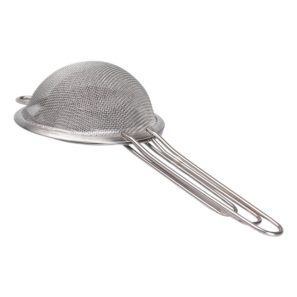 Набір ситечок 3 штуки для чаю, круп і борошна 8,10 і 12 см з нержавіючої сталі Сріблястий HP-19-12 Коломия - фото 3