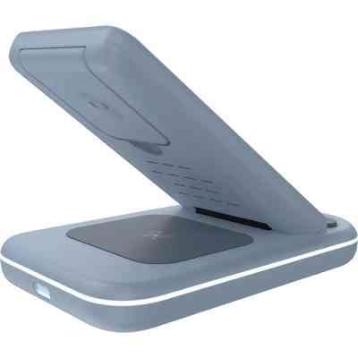 Зарядное устройство Canyon WS-304 Foldable 3in1 Wireless charger Blue (CNS-WCS304BL) Винница