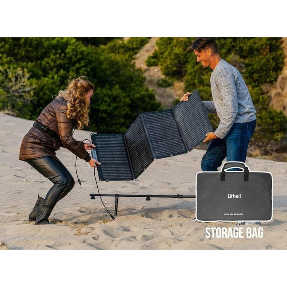 Сонячна панель Litheli 100W IP65 складана із сумкою Київ - фото 2