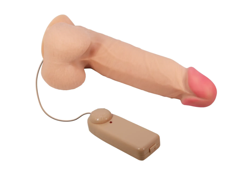 Вибратор на присоске с хребтом и эффектом скользящей кожи BAILE - Sliding Skin 8,5'' Flesh, BW-008105ZRG Sex Aura Киев - изображение 7
