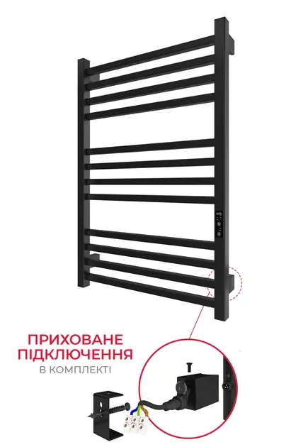 Електрична рушникосушка HF London 770х530 TR K чорна матова Київ - фото 2