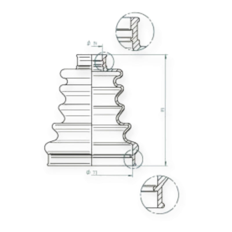 Пильник Рено , Dacia, Citroen 65- зовнішній (19x73x99) шруса Мукачево - фото 1