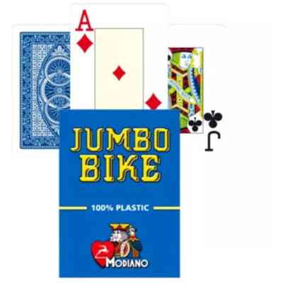 Гральні карти Modiano Bike Trophy 100 Plastic Jumbo Index (blue) (ВР_КИМБТБ) Вінниця